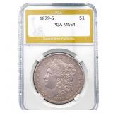 1879-S Morgan Silver Dollar PGA MS64