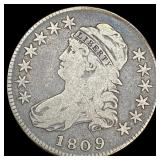 1809 Capped Bust Half Dollar LIGHTLY CIRCULATED