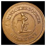 Knickerbocker Currency Pure Copper 1 Cent Token CL