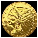 1910 Indian Head Gold $2.50 Quarter Eagle HIGH GRA