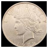 1923 Silver Peace Dollar CLOSELY UNCIRCULATED