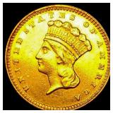 1874 Gold $1 Indian Head CHOICE AU