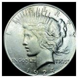 1924-S Silver Peace Dollar CLOSELY UNCIRCULATED