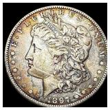 1897-O Silver Morgan Dollar ABOUT UNCIRCULATED