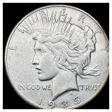 1935 Silver Peace Dollar NEARLY UNCIRCULATED