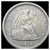 1875-S Silver Twenty Cents LIGHTLY CIRCULATED