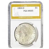 1904-O Morgan Silver Dollar PGA MS65