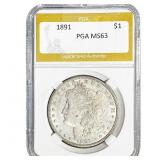 1891 Morgan Silver Dollar PGA MS63