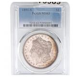 1891-S Morgan Silver Dollar PCGS MS63
