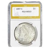 1897-S Morgan Silver Dollar PGA MS63