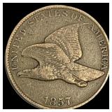1857 Copper-Nickel Flying Eagle Cent LIGHTLY CIRCU