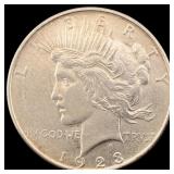 1923 Silver Peace Dollar CLOSELY UNCIRCULATED