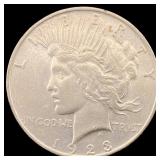 1923-S Silver Peace Dollar CLOSELY UNCIRCULATED