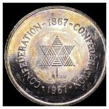 1967 Canada Confederation Silver Dollar SUPERB GEM