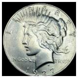 1927 Silver Peace Dollar CLOSELY UNCIRCULATED