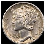 1934 Mercury Dime CLOSELY UNCIRCULATED