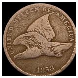 1858 Copper-Nickel Flying Eagle Cent NICELY CIRCUL