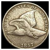 1857 Copper-Nickel Flying Eagle Cent NICELY CIRCUL