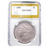 1898 Morgan Silver Dollar PGA MS62