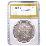 1879-O Morgan Silver Dollar PGA MS63