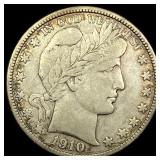 1910-S Silver Barber Half Dollar LIGHTLY  CIRCULA