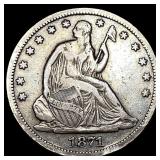 1871-S Silver Half Dollar ABOUT UNCIRCULATED