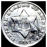 1851 Silver Three-Cent Piece NICELY  CIRCULATED