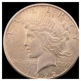 1922-S Silver Peace Dollar CLOSELY UNCIRCULATED