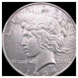 1934-D Silver Peace Dollar CLOSELY  UNCIRCULATED