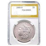 1900-O Morgan Silver Dollar PGA MS65