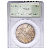 1941-S Walking Liberty Half Dollar PCGS MS63 Rattl