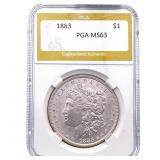 1883 Morgan Silver Dollar PGA MS63