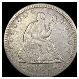1853 Arrows Seated Liberty Quarter NEARLY UNCIRCUL