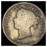 1868 Canada Silver 10 Cents NICELY CIRCULATED