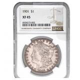 1901 Morgan Silver Dollar NGC XF45