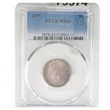 1897 Liberty Victory Nickel PCGS MS63