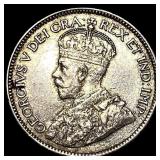 1912 Canada Silver 25 Cents CHOICE AU