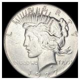 1927 Silver Peace Dollar CLOSELY UNCIRCULATED
