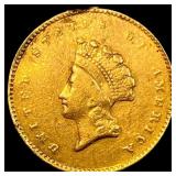 1854 Gold $1 Indian Princess Type 2 HIGH  GRADE