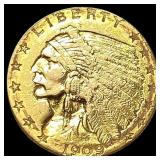 1909 Indian Head Gold $2.50 Quarter Eagle HIGH GRA