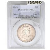 1949 Franklin Half Dollar PCGS MS64 FBL
