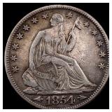 1854-O Silver Seated Liberty Half Dollar LIGHTLY C