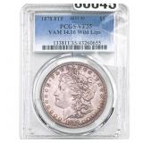 1878 8TF Morgan Silver Dollar PCGS VF35 Wild Lips