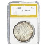 1900-S Morgan Silver Dollar PGA MS65