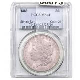 1883 Morgan Silver Dollar PCGS MS64