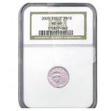 2003 Platinum Eagle States of Liberty 1/10 oz $10