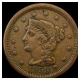 1855 Braided Hair Large Cent UNCIRCULATED