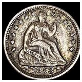 1853 Seated Liberty Silver Half Dime NEARLY UNCIRC