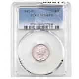 1942-D Mercury Silver Dime PCGS MS66 FB