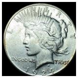 1924-S Silver Peace Dollar CHOICE AU